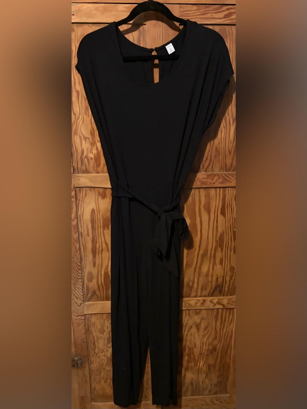 Old Navy Black Wrap Jumpsuit with Tie Waist. Size L Tall. VGUC.